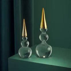 HADELAND GLASSVERK AS Julepynt-SNØMANN NISSE 12,5 CM Gull