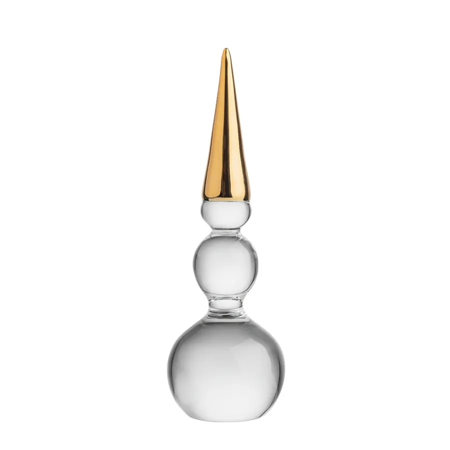 HADELAND GLASSVERK AS Julepynt-SNØMANN NISSE 17 CM Gull