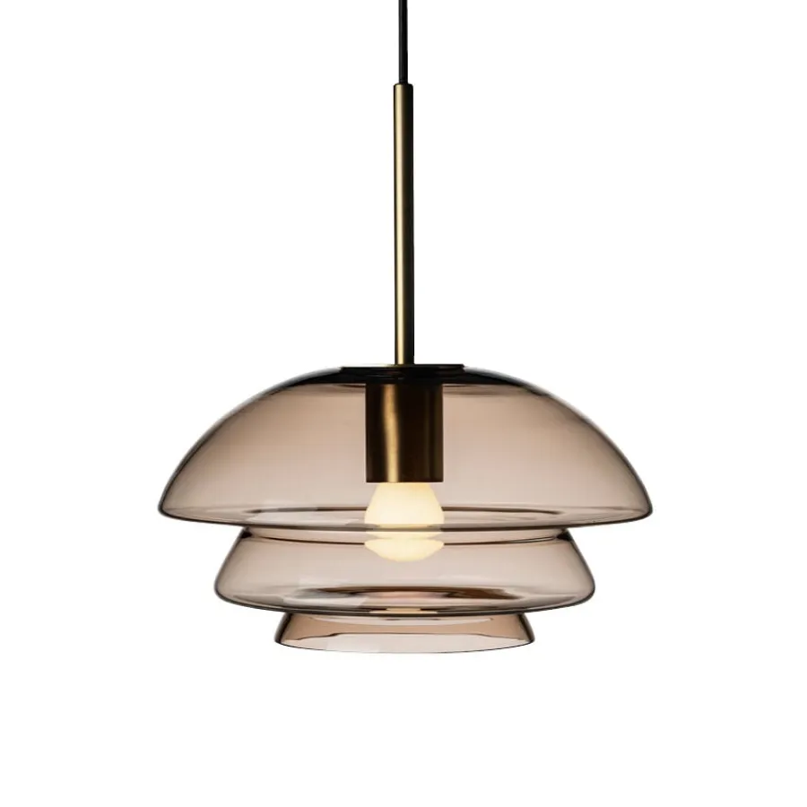 HADELAND GLASSVERK Taklamper|Arkivlamper-TAKLAMPE 4006 KAKAO