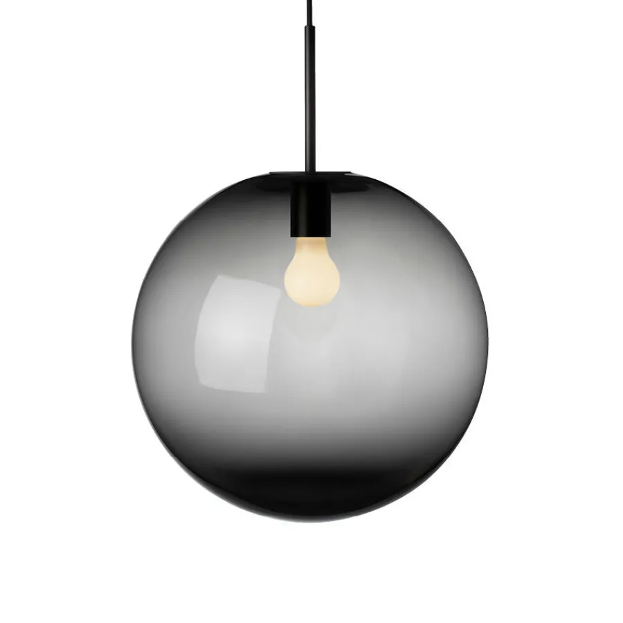 HADELAND GLASSVERK Taklamper|Arkivlamper-TAKLAMPE 4014 RØKGRÅ