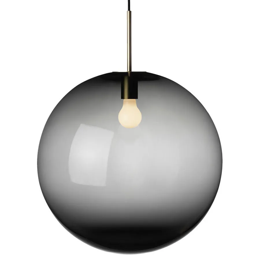 HADELAND GLASSVERK Taklamper|Arkivlamper-TAKLAMPE 4014 RØKGRÅ