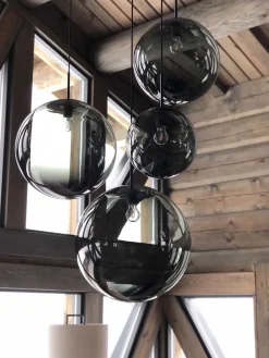 HADELAND GLASSVERK Taklamper|Arkivlamper-TAKLAMPE 4014 RØKGRÅ