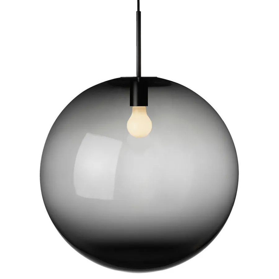 HADELAND GLASSVERK Taklamper|Arkivlamper-TAKLAMPE 4014 RØKGRÅ