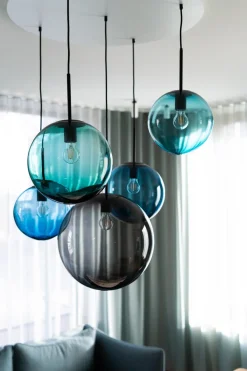 HADELAND GLASSVERK Taklamper|Arkivlamper-TAKLAMPE 4014 RØKGRÅ