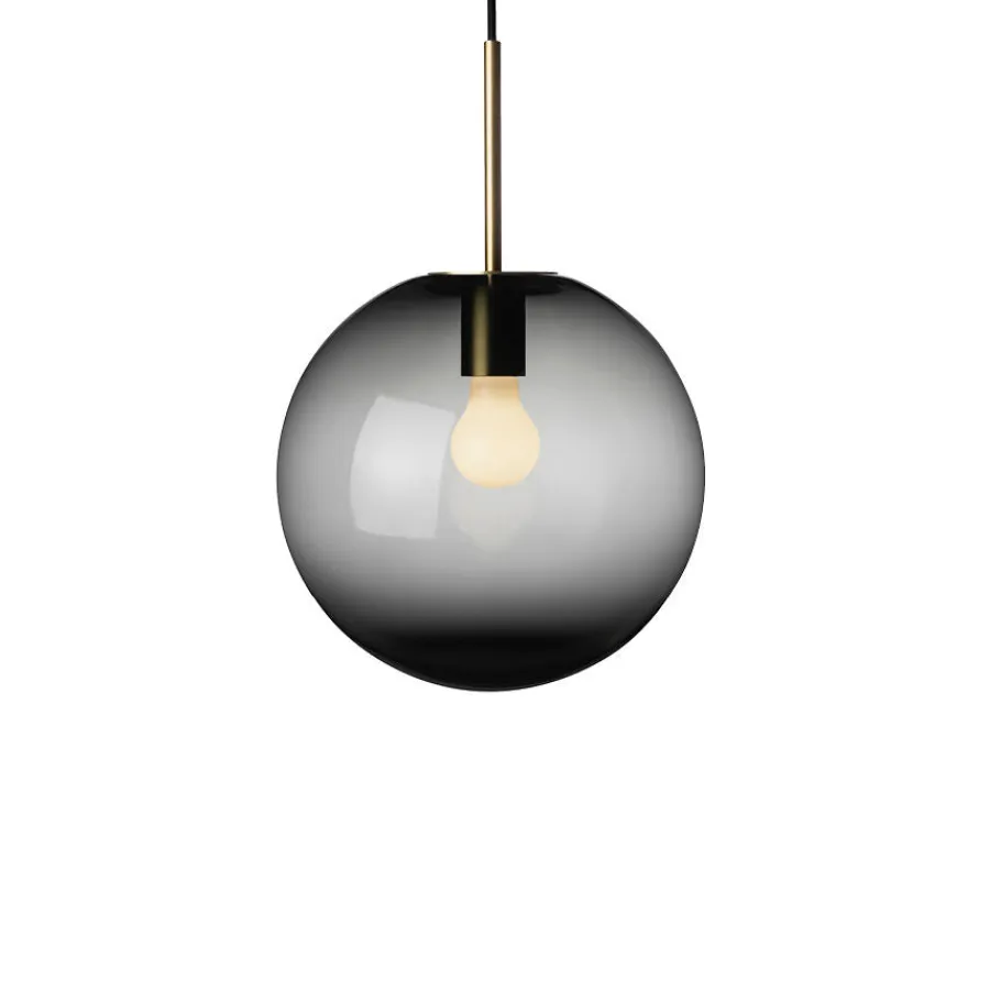 HADELAND GLASSVERK Taklamper|Arkivlamper-TAKLAMPE 4014 RØKGRÅ