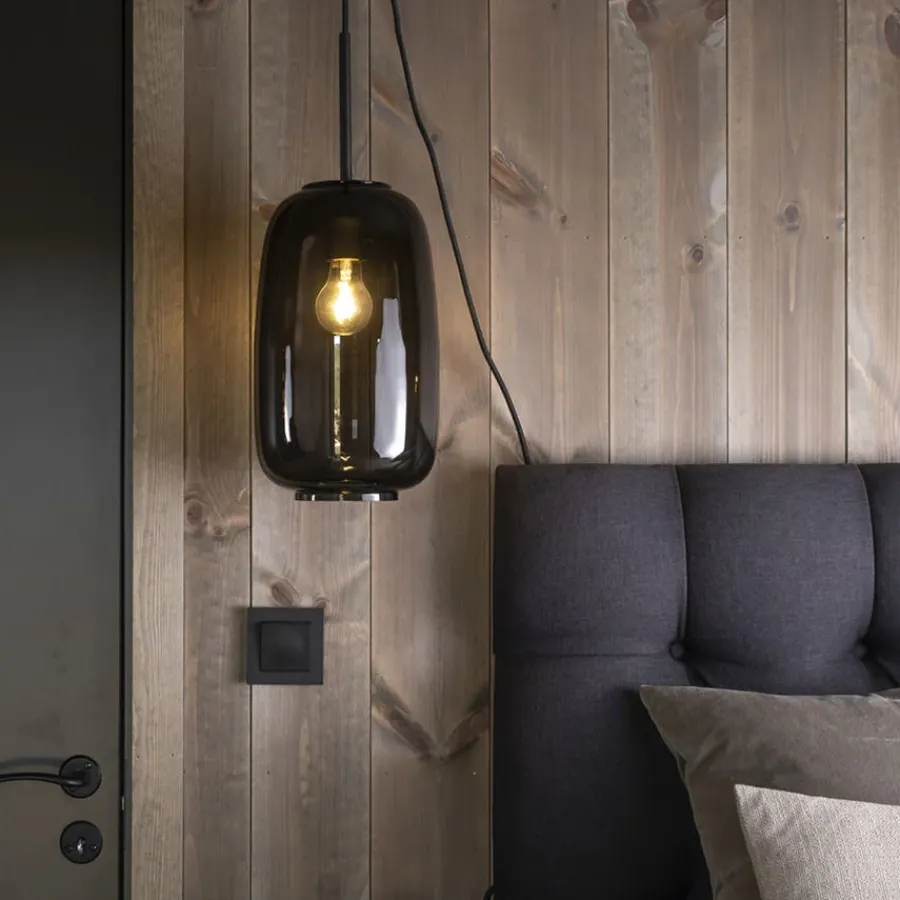 HADELAND GLASSVERK AS Taklamper|Arkivlamper-Taklampe 4178 Røkgrå