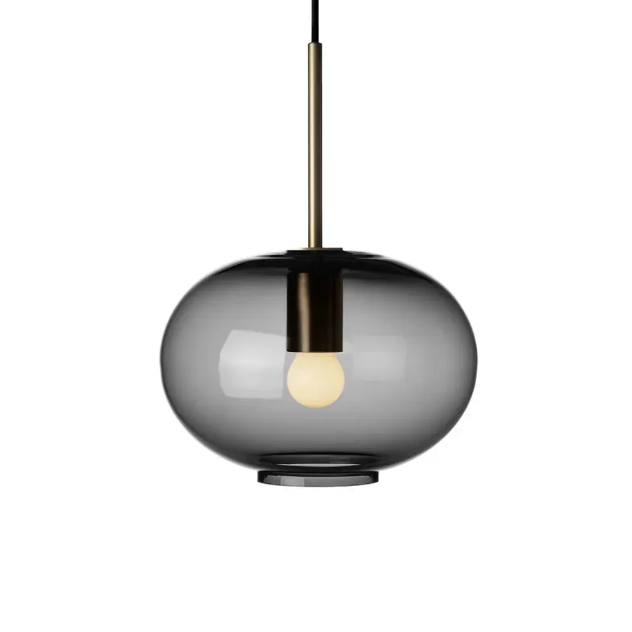 HADELAND GLASSVERK AS Taklamper|Arkivlamper-Taklampe Small 4169 Røkgrå