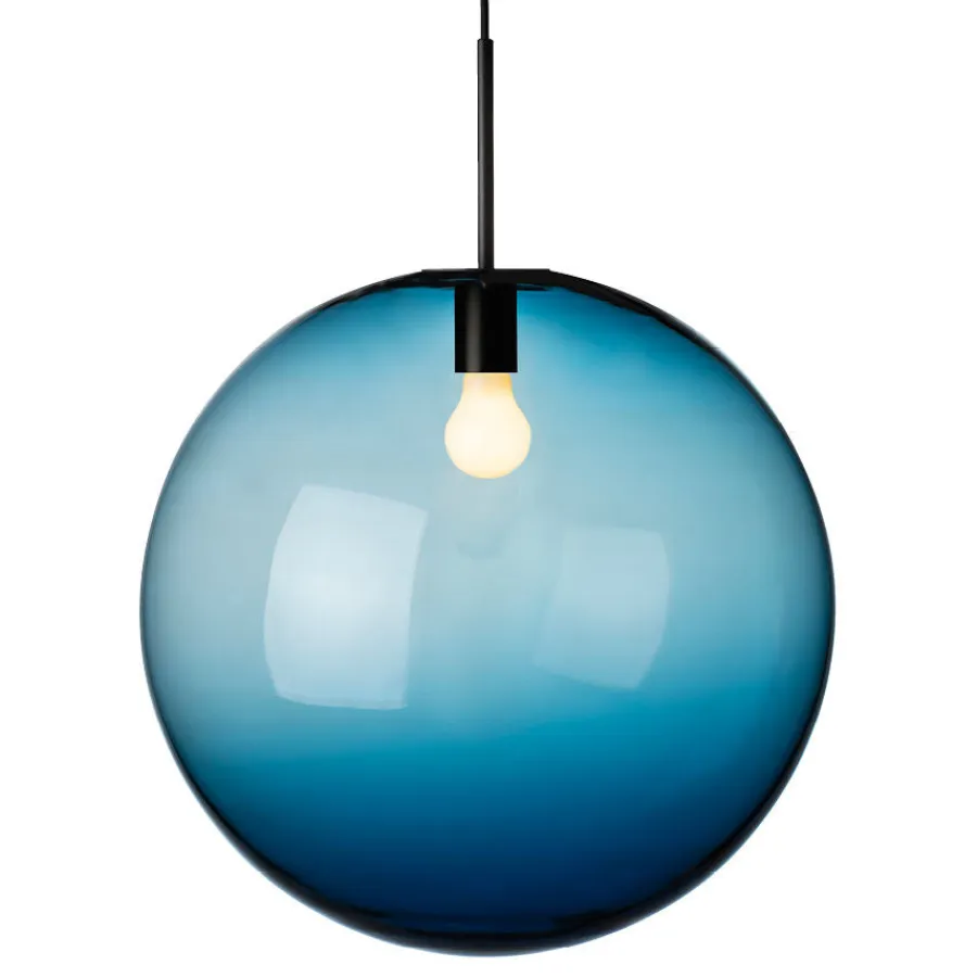HADELAND GLASSVERK Taklamper|Arkivlamper-TAKLAMPE 4014 STÅLBLÅ