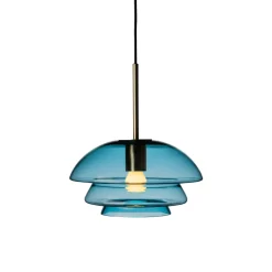 HADELAND GLASSVERK Taklamper|Arkivlamper-TAKLAMPE 4006 STÅLBLÅ