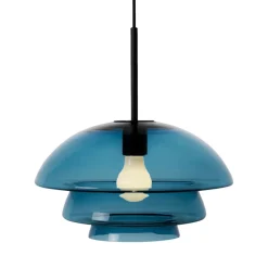 HADELAND GLASSVERK Taklamper|Arkivlamper-TAKLAMPE 4006 STÅLBLÅ
