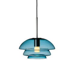HADELAND GLASSVERK Taklamper|Arkivlamper-TAKLAMPE 4006 STÅLBLÅ