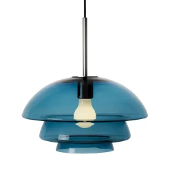 HADELAND GLASSVERK Taklamper|Arkivlamper-TAKLAMPE 4006 STÅLBLÅ