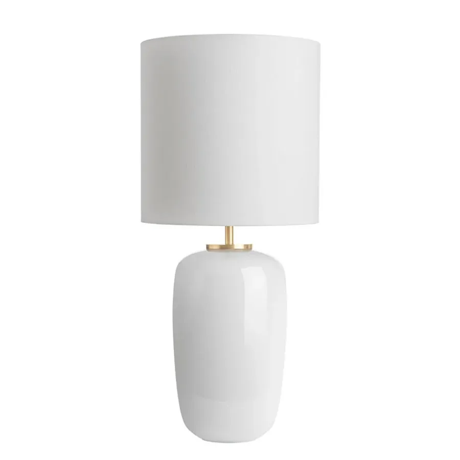 HADELAND GLASSVERK Bordlamper|Bordlamper-VEGA BORDLAMPE HVIT FOT