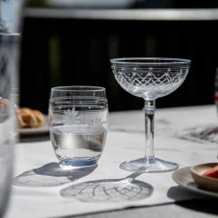 HADELAND GLASSVERK Champagneglass-VICTORIA CHAMPAGNESKÅL RUTESLIP 25 CL 2PK