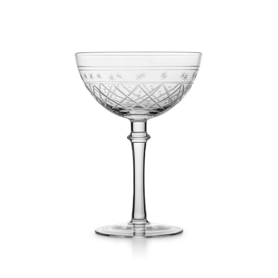 HADELAND GLASSVERK Champagneglass-VICTORIA CHAMPAGNESKÅL RUTESLIP 25 CL 2PK