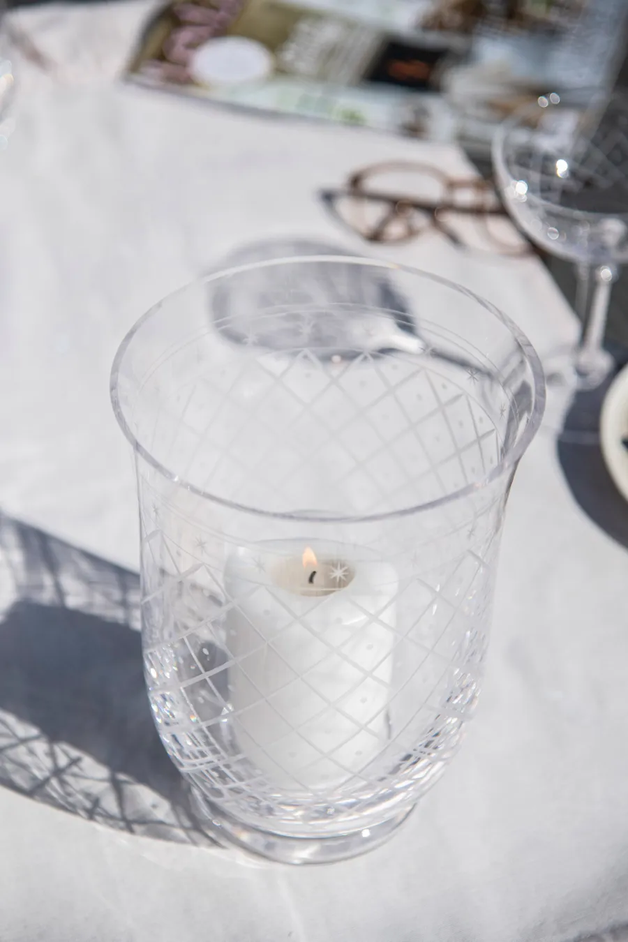 HADELAND GLASSVERK Lyslykter Og Lanterner-VICTORIA LYSLYKT RUTESLIP 22 CM
